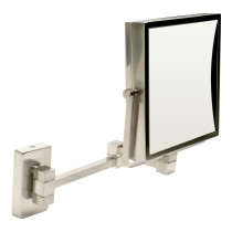 ALFI brand ABM8WS-BN Brushed Nickel 5x Magnify Wall Mounted Square 8" Mirror