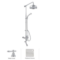 Rohl AC414LM-APC Shower System with Cisal Arcana Classic Metal Lever Handles in Polished Chrome