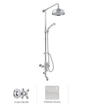 Rohl AC414X-APC Cisal Arcana Cross Handle Handles Shower System in Polished Chrome