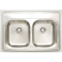 American Imagination AI-27620 31" Double Kitchen Sink for 1 hole faucet
