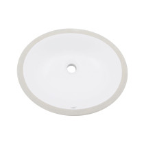 American Imagination AI-27732 16.5 Inch Oval Undermount Sink In White Color