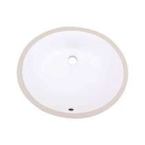 American Imagination AI-27736 18.125 Inch Oval Undermount Sink In White Color 