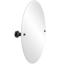 Allied Brass AP-91-ORB Oval Oil Rubbed Bronze Tilt Mirror with Beveled Edge