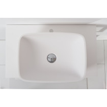 Aquatica Arab-Sink-Wht White Resin Stone Vessel Sink