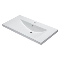 EAGO BH002 White Ceramic 40"x19" Rectangular Drop In Sink