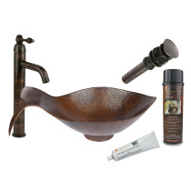 Premier Copper BSP1_PVFHDB Vessel Sink, Faucet and Accessories Package
