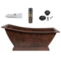 Premier Copper Products BSP5_BTSC67DB Bathtub and Drain Package