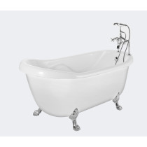 Aston Global BT686-II Acrylic Slipper Claw Foot Tub with Tub Mount Faucet