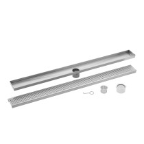 Cahaba CAHSP26 26 Inch Stainless Steel Square Grate Linear Shower Drain