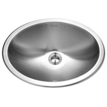 Houzer CHO-1800-1 Opus Series Undermount Stainless Steel Oval Bowl Lavatory Sink with Overflow
