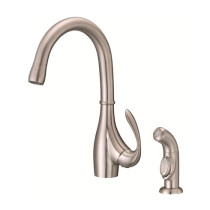 Danze D401546 Bellefleur Single Handle Kitchen Faucet with Spray show in Stainless Steel
