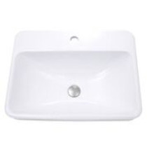 Nantucket Sinks DI-2317-R1 23 Inch Rectangular Drop-In Ceramic Vanity Sink