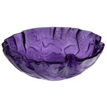 Eden Bath EB_GS20 Purple Free form Wave Glass Vessel Sink