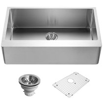 Houzer ENG-3320 Epicure Series Apron Front Gourmet Single Bowl Kitchen Sink