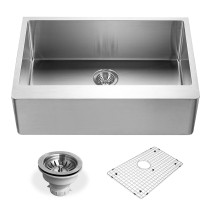 Houzer ENS-3020 Epicure Series Apron Front Single Bowl Kitchen Sink