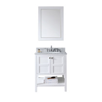Virtu ES-30030-WMRO-WH Winterfell 30 Inch Single Bathroom Vanity Set In White