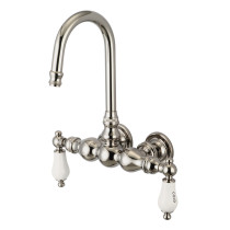 Water Creation F6-0014-05-CL Polished Nickel Vintage Classic 3-3/8 Inch Center Tub Faucet