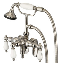 Water Creation F6-0018-05-CL Polished Nickel Vintage Classic Bathtub Faucet With Down Spout