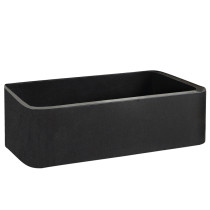 Barclay FSGSB4030-GPBL Acantha 30" Polished Black One Bowl Sink, Granite