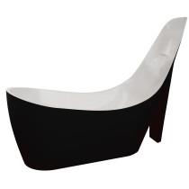 Anzzi FT-AZ220 Gala Reversible Drain Freestanding Bathtub in Glossy Black