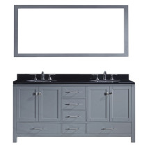 Virtu GD-50072-BGRO-GR-002 Caroline Avenue 72 Inch Double Bathroom Vanity Set In Grey