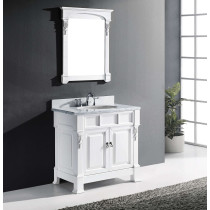 Virtu GS-4036-WMRO-WH Huntshire 36 Inch Single Bathroom Vanity Set In White