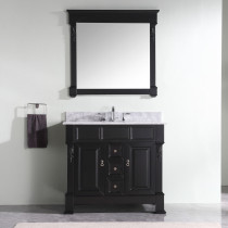 Virtu GS-4040-WMRO-DW-001 Huntshire 40 Inch Single Bathroom Vanity Set In Dark Walnut