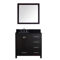 Virtu GS-50036-BGSQ-ES Caroline Avenue 36 Inch Single Bathroom Vanity Set In Espresso