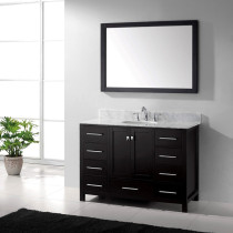 Virtu GS-50048-WMRO-ES-001 48" Bathroom Oak Wood Vanity-Carrara Marble