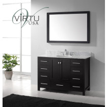 Virtu USA GS-50048-WMRO 48" Caroline Avenue Single Round Sink Bathroom Vanity