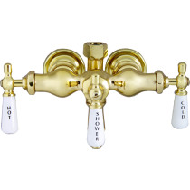 Diverter Bathcock No Riser Old Style For Acrylic Tub In Polished Brass