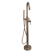Thermostatic Control Tub Filler Two Handles With Hand Shower In Brushed Nickel