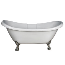Barclay ADSN69LP-WH 69 Inch Bathtub With Lion Paw Feet and No Faucet Holes