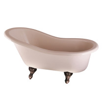 Acrylic Bathtub With No Faucet Holes Ball and Claw Feet