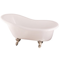 Acrylic Bathtub With No Faucet Holes Ball and Claw Feet