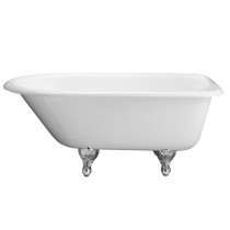 Cast Iron Bathtub Wtih No Faucet Holes Ball and Claw Feet