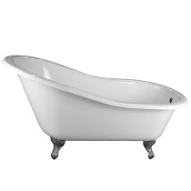 Cast Iron Bathtub With No Faucet Holes Ball and Claw Feet