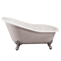 Cast Iron Bathtub With  Imperial Feet and No Faucet Holes