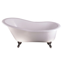 Cast Iron Bathtub With No Faucet Holes Ball and Claw Feet