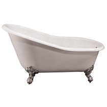 Cast Iron Bathtub With Imperial Feet and No Faucet Holes