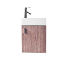 Virtu JS-50416-LO-001 Carino 16 Inch Single Bathroom Vanity Set In Light Oak