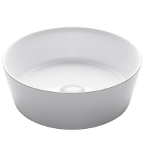 Kraus KCV-205GWH Viva™ Round White Porcelain Ceramic Vessel Bathroom Sink
