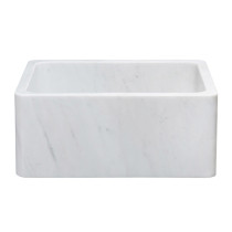 Allstone KF242010-CW 24 x 20 Inch Farm Kitchen Sink - Carrara Marble