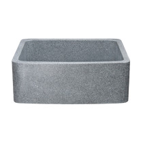 Allstone KFCF242110-M 24" Curved Front Farm Kitchen Sink - Mercury Granite