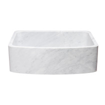 Allstone KFCF302210SB-NLP 30 Inch Farmhouse Kitchen Sink - Carrara Marble