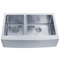 Kraus KHF204-33 33 inch Farmhouse Double Bowl Stainless Steel Kitchen Sink