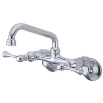 Kingston Brass KS313 Two Handle Wall-Mount Kitchen Faucet