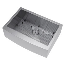 Exclusive Heritage KSH-3021-S-FASG Stainless Farm Sink w/ Strainer and Grid