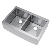 Exclusive Heritage KSH-3322-D5-FB Double 50/50 Stainless Kitchen Farm Sink