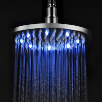 ALFI brand LED8R 8 Inch Round Multi Color LED Rain Shower Head